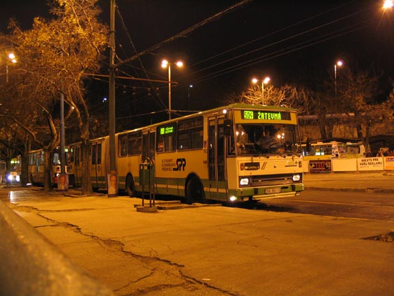 Odbavit najednou 16 noèních autobusù je pro pøednádražní prostor nelehký úkol.