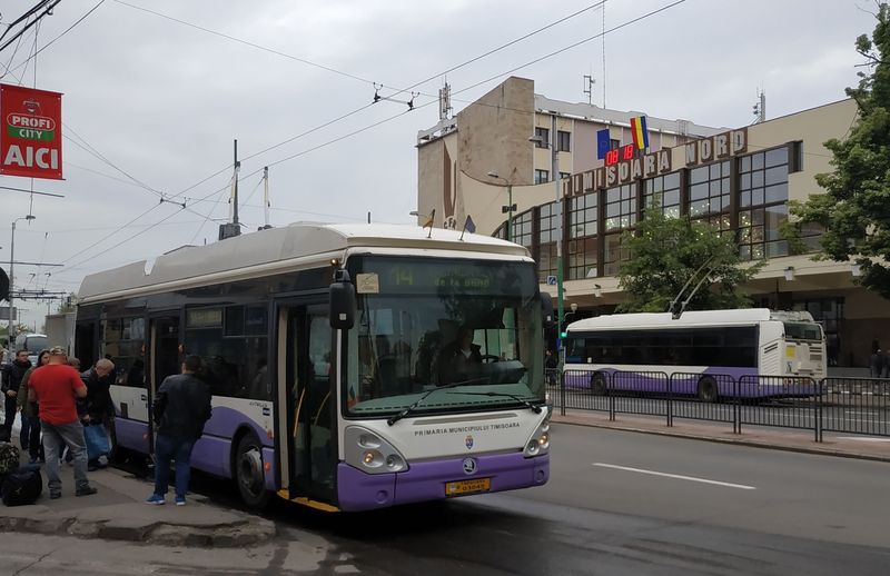 Kolem severního nádraží jezdí trolejbusové linky 11, M11, 14, M14 a 18. Vozový park byl v roce 2008 kompletnì obnoven trolejbusy Škoda 24Tr s karoserií Citelis. Celkem provozuje Temešvár na 6 linkách 50 trolejbusù. Linky oznaèené pøedponou M vedou za hranice Temešváru.