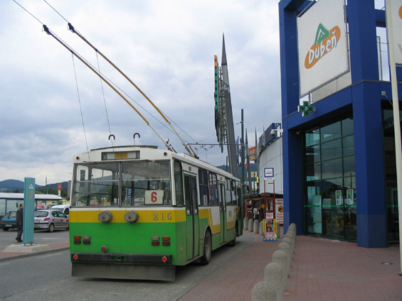 Linka 6 konèí u nákupního centra Dubeò poblíž centra mìsta.